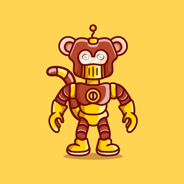 Śliczna Małpa W Zbroi Robota