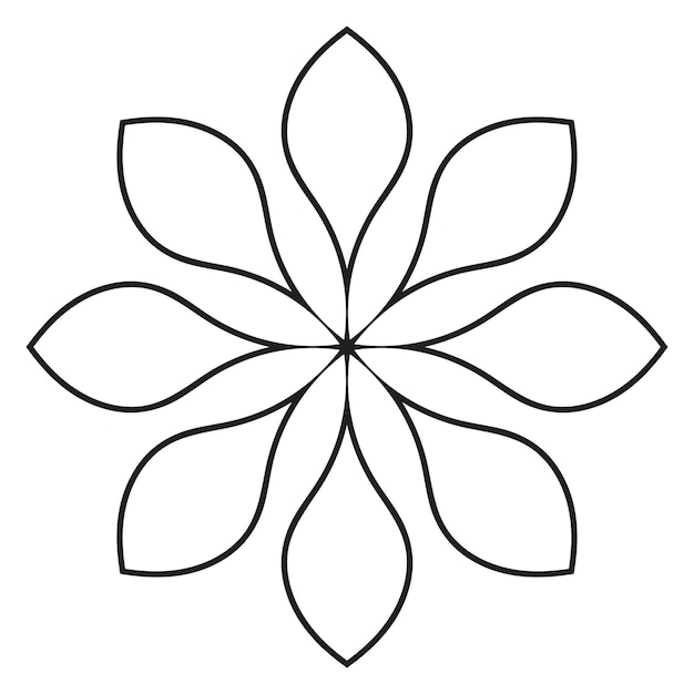 Plik wektorowy Śliczna mandala. ozdobne okrągłe zbiory kwiat na białym tle. geometryczne dekoracyjne