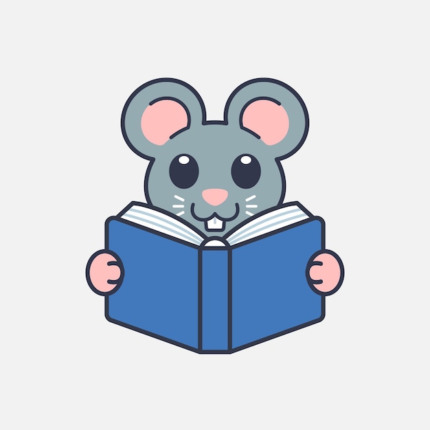 Śliczna Mysz Czytająca Książkę