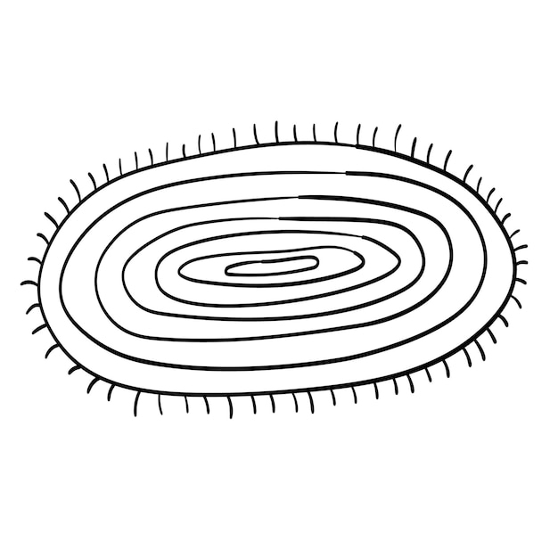 Plik wektorowy Śliczna naklejka z okrągłym dywanikiem