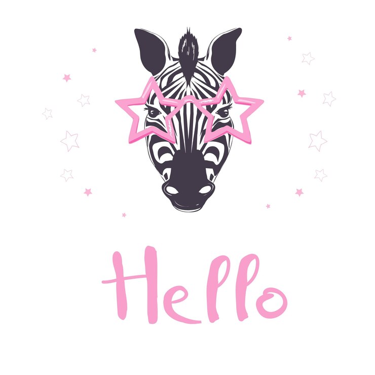 Śliczna zebra kreskówka ikona wektor ilustracja projekt graficzny