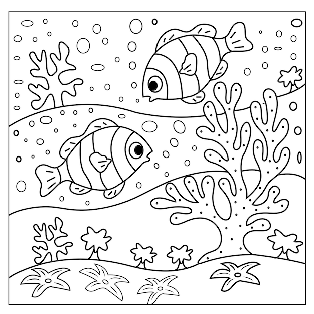 Plik wektorowy Śliczne bufiaste ryby morskie życie wektor ikona ilustracja płaski kreskówka styl zwierzę natura ikona koncepcja