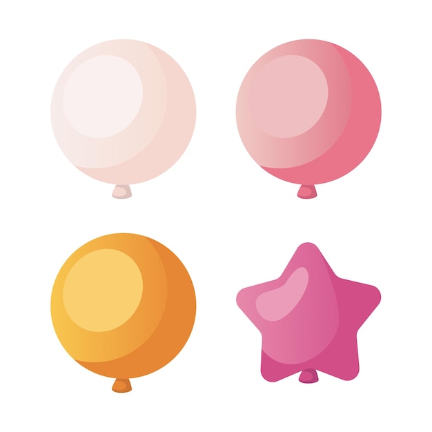 Śliczne Różowe, Białe Balony Z Helem. Boho Kolorowe Kółko, Gwiazda Balon Dla Dzieci Baby Shower