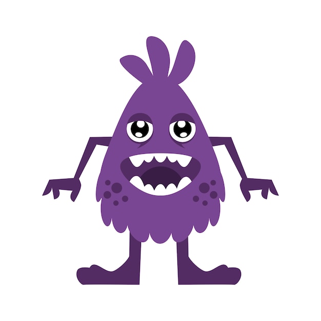 Ślicznego potwora charakteru projekta ilustracyjny szablon