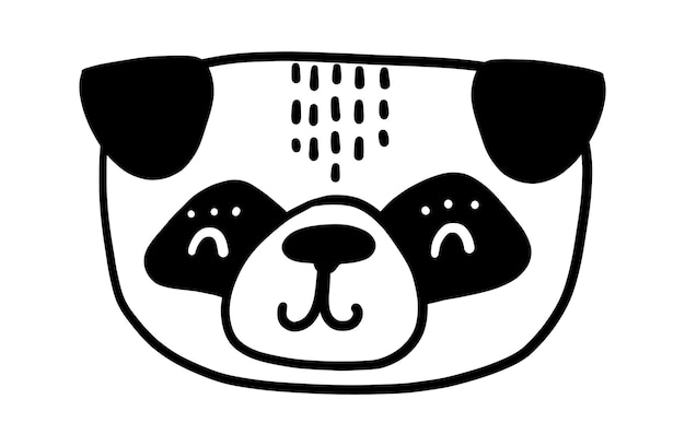 Śliczny handdrawn pies Zabawny doodle szczeniak Ilustracja kreskówka wektor ładny