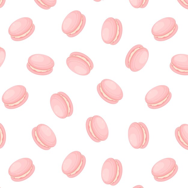 Śliczny macarons bezszwowy wzór