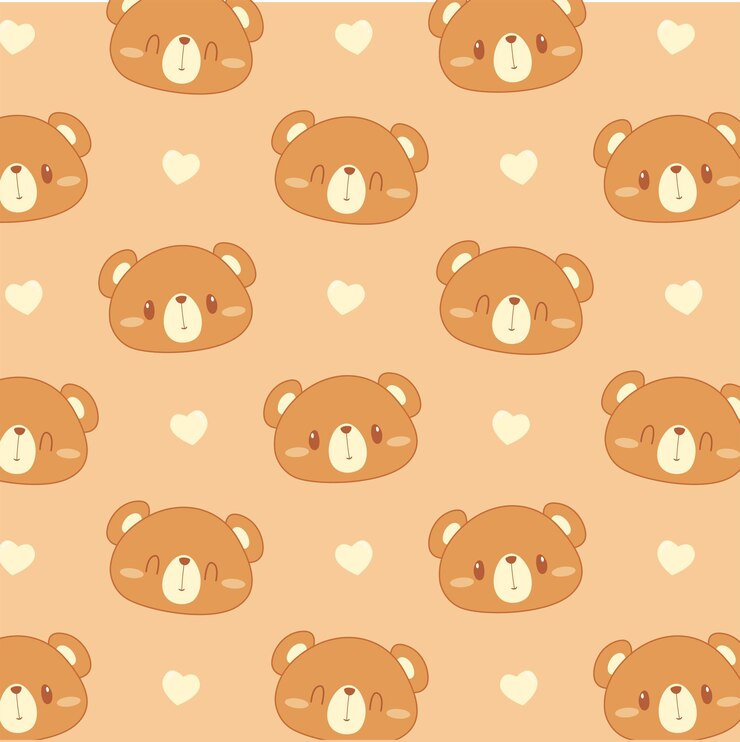 Śliczny miś bez szwu wzór do wzoru przedszkola i tapety kawaii