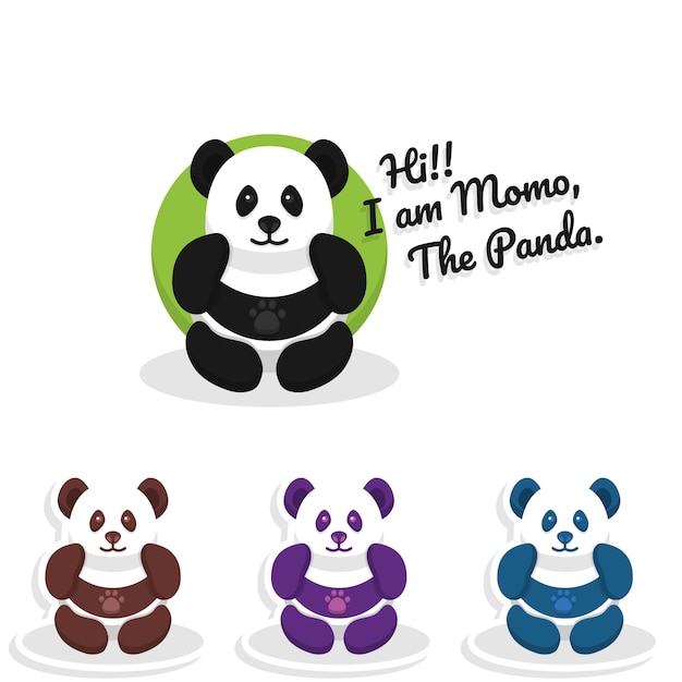 Śliczny Panda Charakter Dla Tła