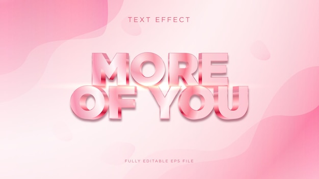 Śliczny różowy More of You Typ czcionki efektu tekstowego