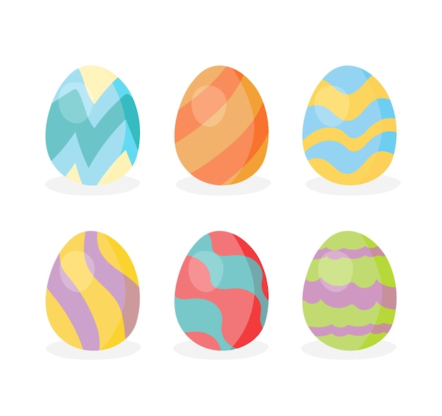 Śliczny zestaw pisanek z inną teksturą na wakacje Happy Easter Eggs