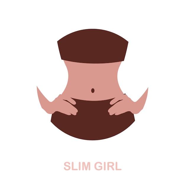 Slim Girl Flat Icon Kolorowy Znak Elementu Z Kolekcji Spa Therapy Flat Slim Girl Ikona Znaku Do Infografiki Projektowania Stron Internetowych I Nie Tylko