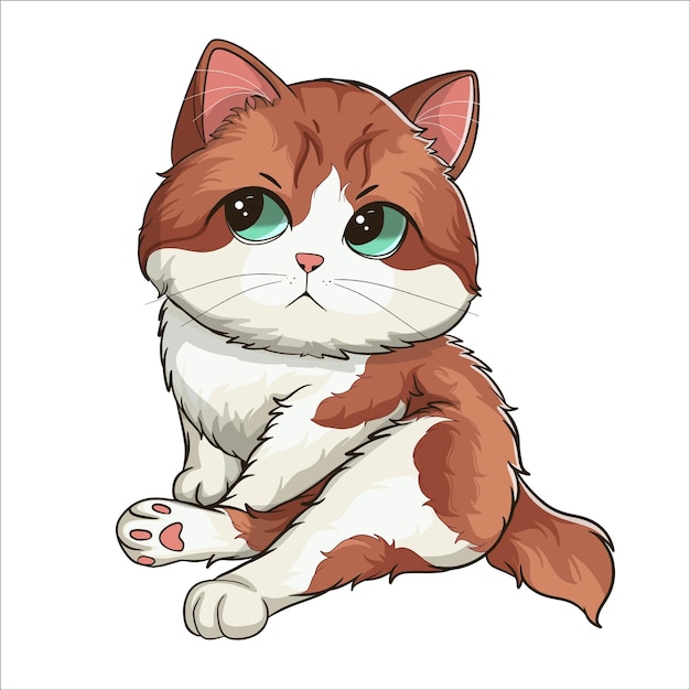 Plik wektorowy słodka ilustracja kota.
