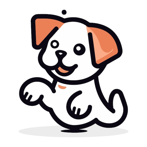 Plik wektorowy słodka ilustracja wektorowa postaci z kreskówki dla psów słodka ikona dla zwierząt