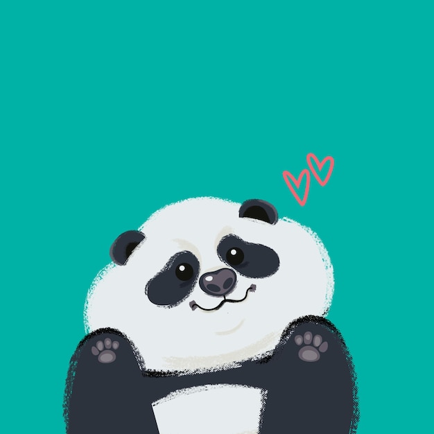 Słodka kreskówka Miś panda