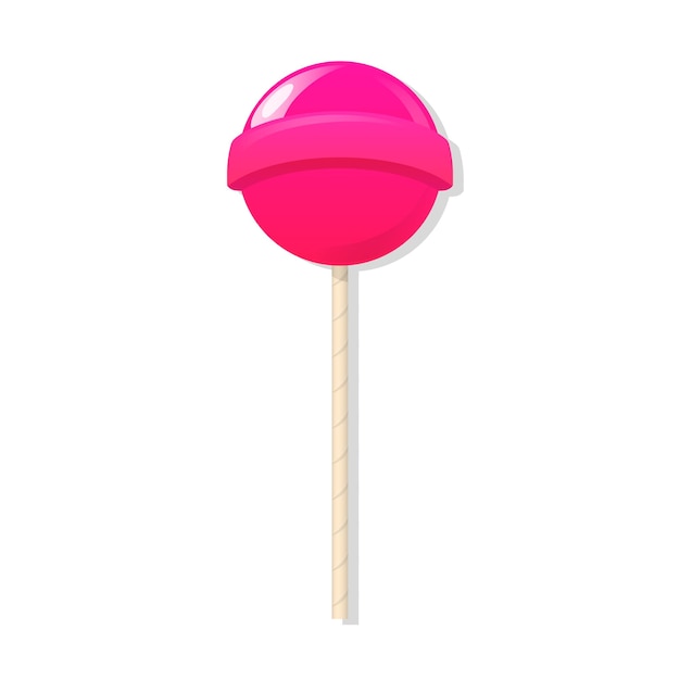 Słodka różowa ilustracja kreskówki Lollipop