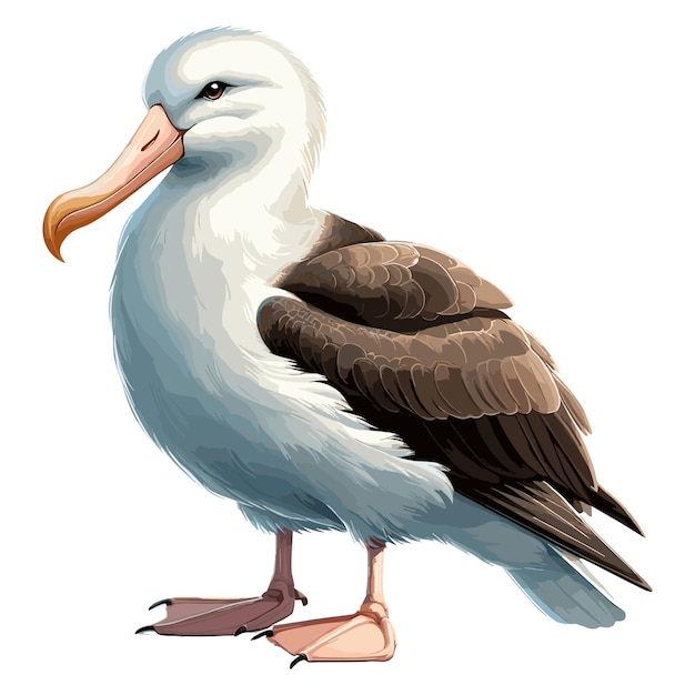 Plik wektorowy słodki albatros wektor ilustracja kreskówkowa
