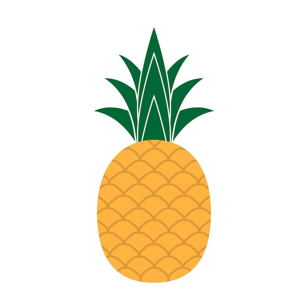 Słodki Ananas Wektor Ikona