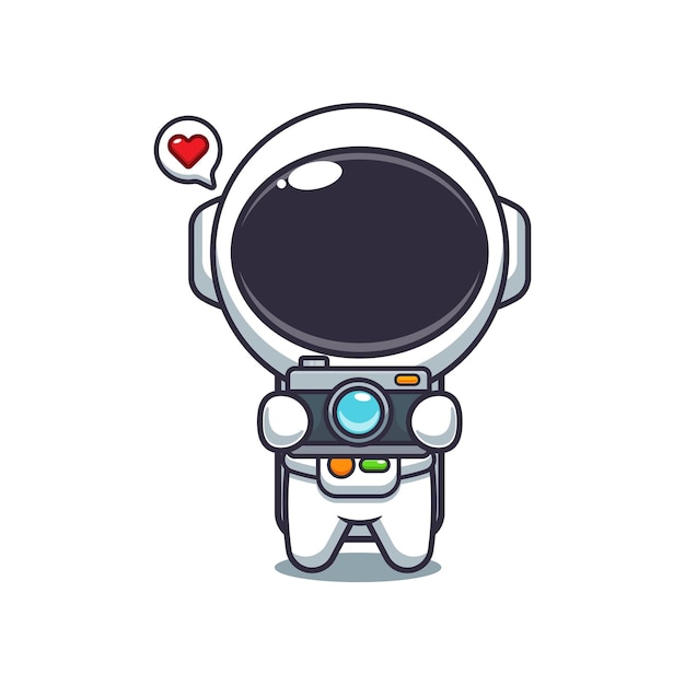 Słodki astronauta z ilustracją wektorową.