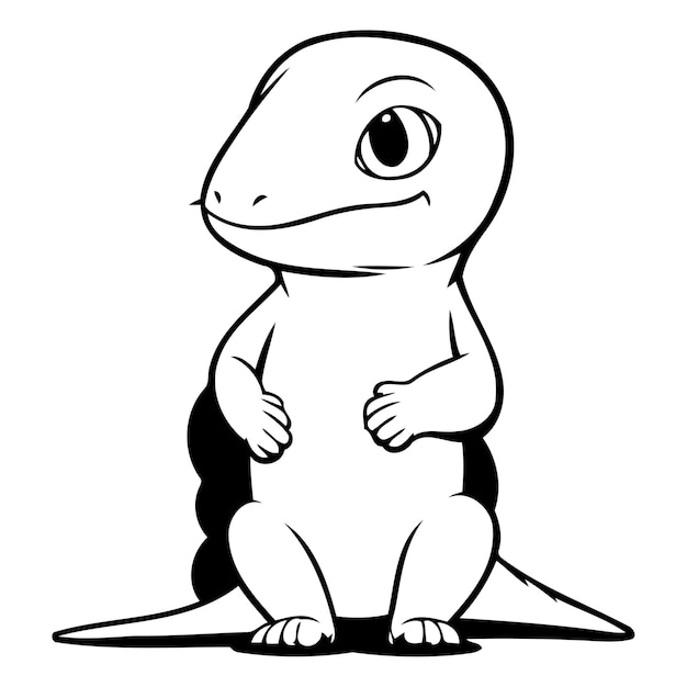 Plik wektorowy słodki dinozaur z kreskówek ilustracja wektorowa dinozaur stylizowany