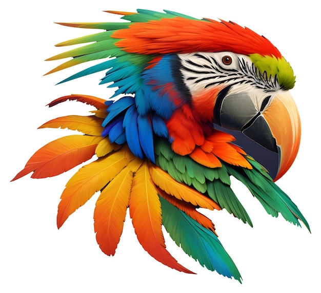 Plik wektorowy słodki kolorowy portret papugi ara styl graffiti drukowalny projekt dla koszulek, kubków i przypadków