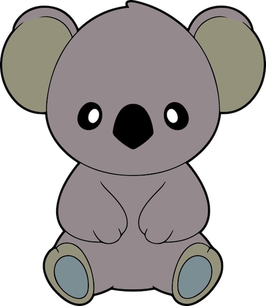 Słodki kreskówka Koala Ilustracja wektorowa Koala clipart