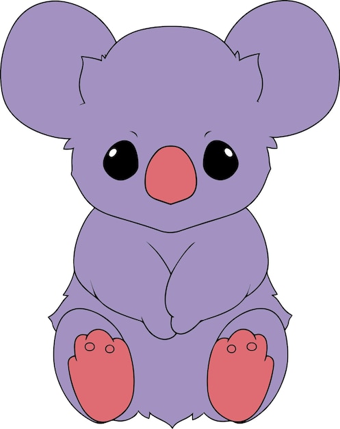 Słodki kreskówka Koala Ilustracja wektorowa Koala clipart