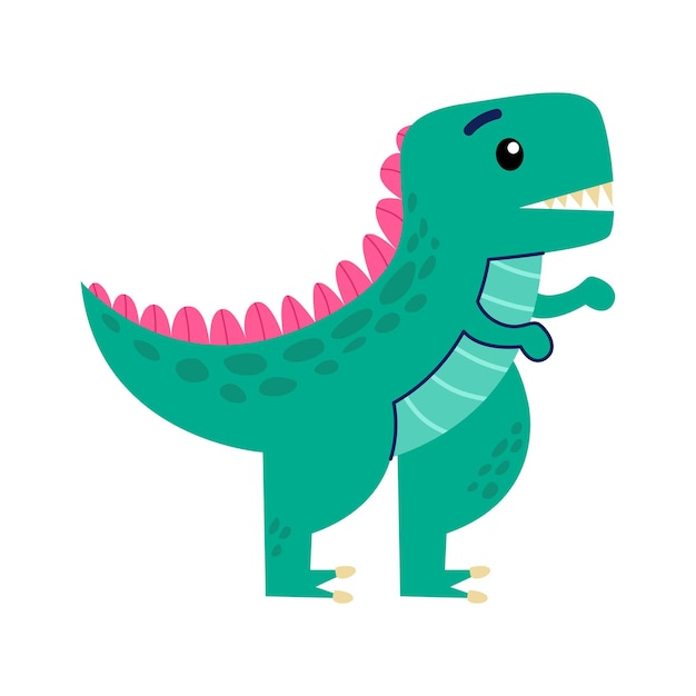 Słodki kreskówkowy Tiranosaurus Rex