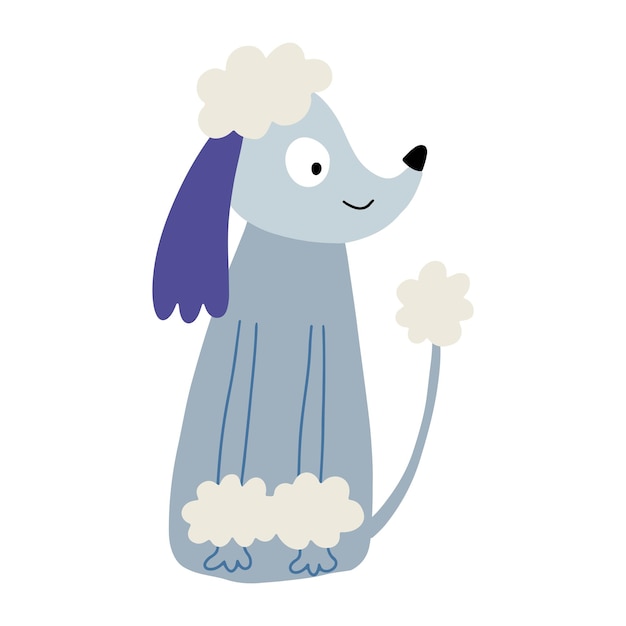 Plik wektorowy słodki pies kolorowa ilustracja wektorowa płaska
