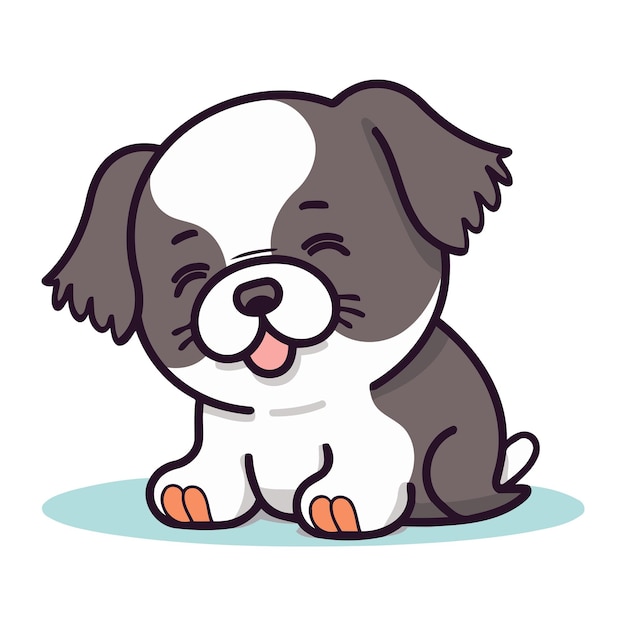 Plik wektorowy słodki pies z kreskówki ilustracja wektorowa psa