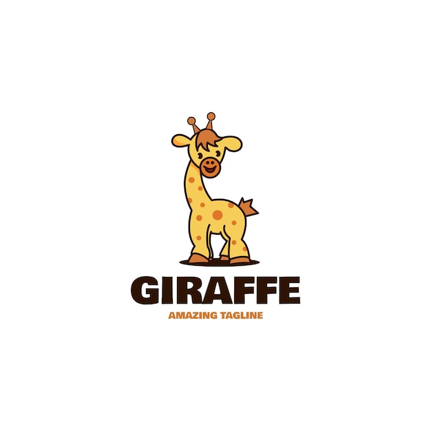 Słodki Przedni Logo żyrafy