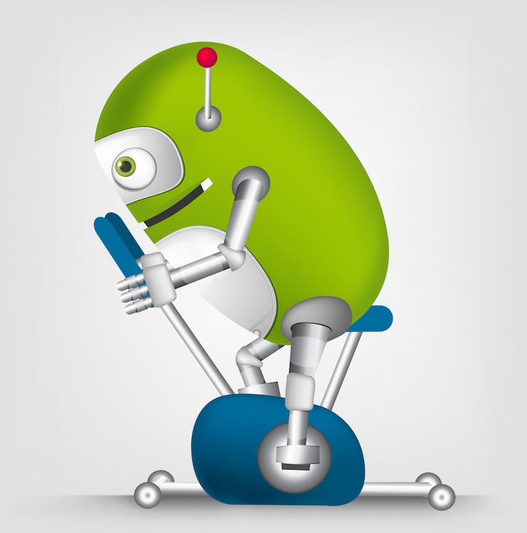 Wektor słodki robot.