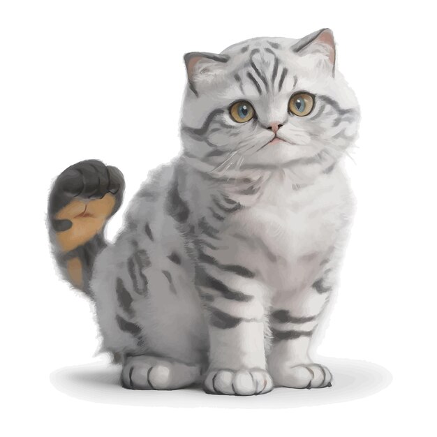 Plik wektorowy słodki szkocki wektorowy rysunek kotów, dostosowywany wektorowy grafikę kotów