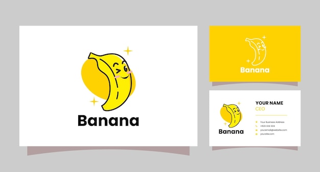 Słodkie Bananowe Logo Z Wizytówką