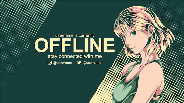 Słodkie Dziewczyny Anime Offline Baner Dla Twitch