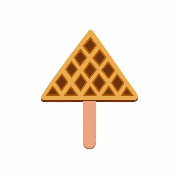 Plik wektorowy słodkie jedzenie i deser wektor ilustracja złoty brązowy trójkąt kształt domowej roboty pies kukurydziany