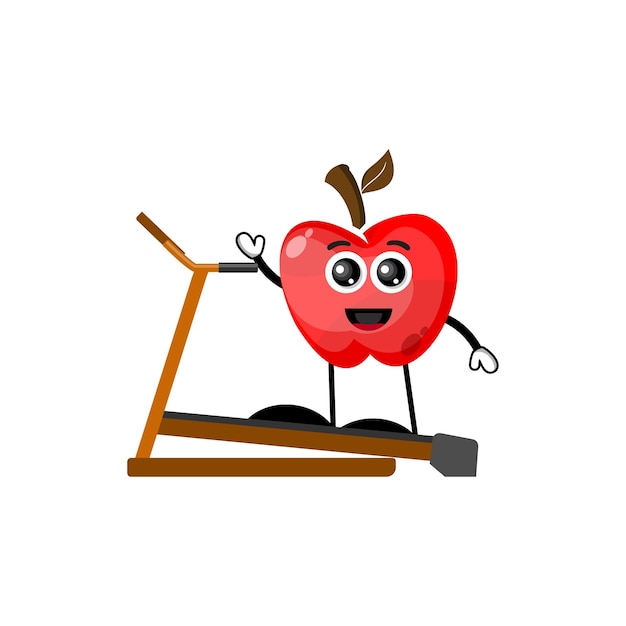 Słodkie Logo Bieżni Jabłko;