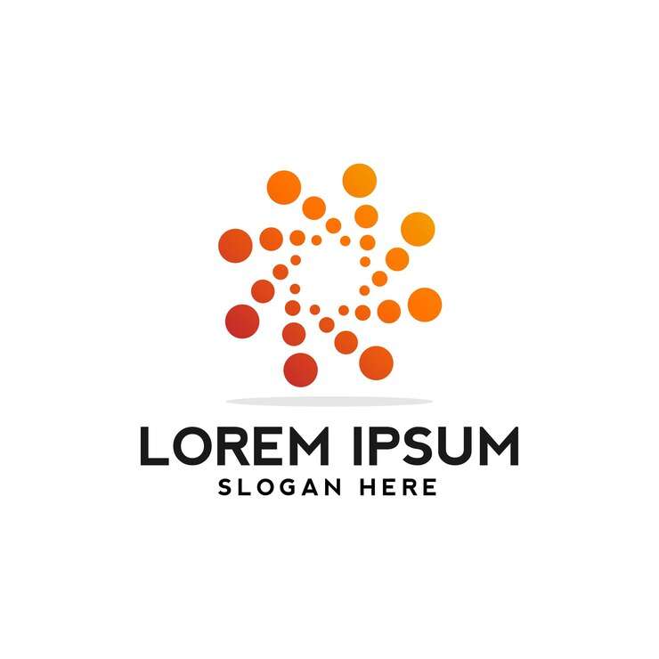 Słońce logo projekt nowoczesny okrąg ikona symbol wektor szablon