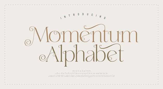 Plik wektorowy Ślubne luksusowe litery alfabetu czcionki typografia elegancki klasyczny napis ozdobny vintage retro