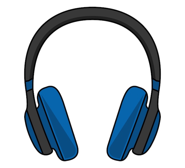 Słuchawki ilustracji wektorowych do słuchania muzyki podcast nowoczesny gadżet.