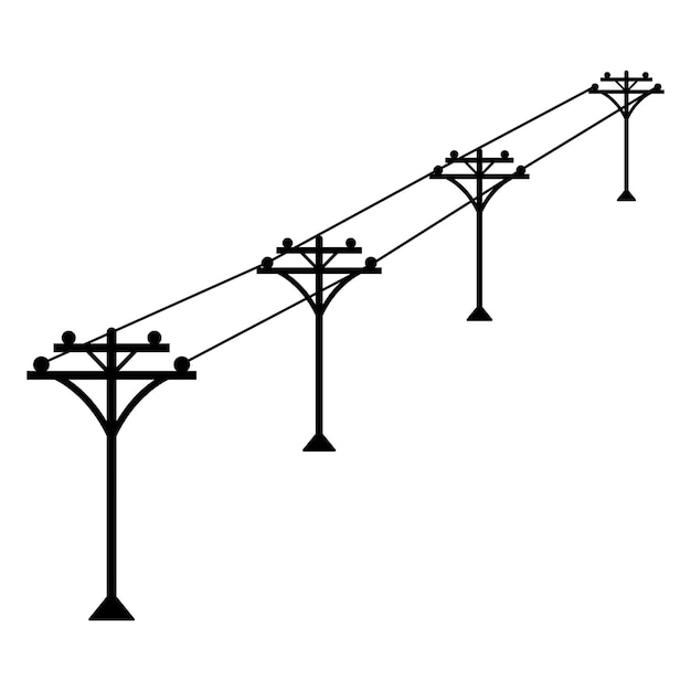 Plik wektorowy słup elektryczny ikona wektor ilustracja projekt logo