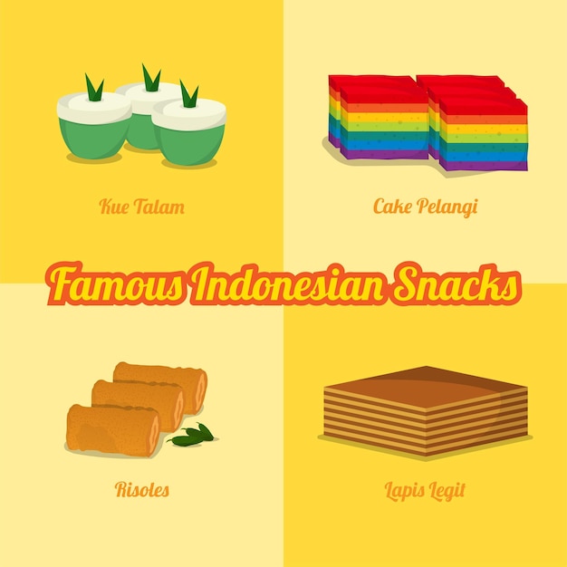 Słynne indonezyjskie przekąski - popularne azjatyckie jedzenie, zwłaszcza w Indonezji
