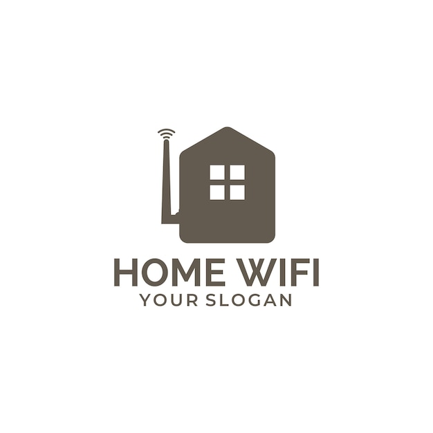 Smart Home Studio Wifi Connect Ilustracja Projektu Logo