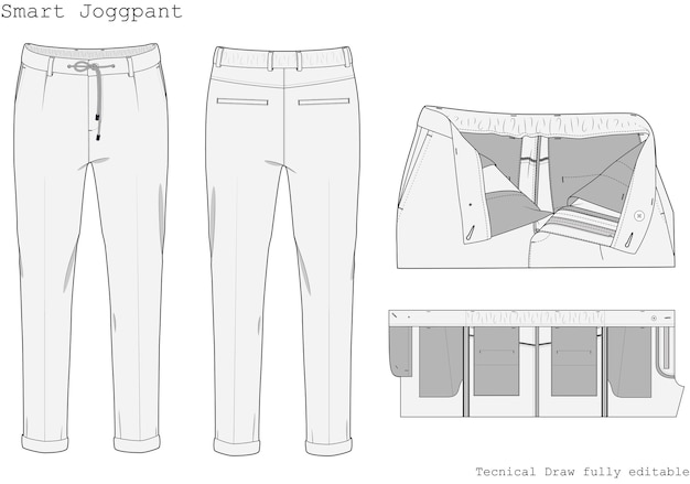 Smart Joggpant Technical Hand Draw