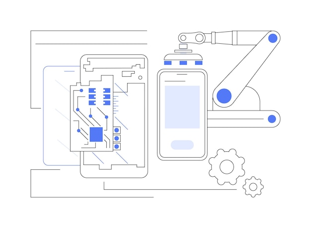 Smartfon montaż ilustracji wektorowych streszczenie koncepcja