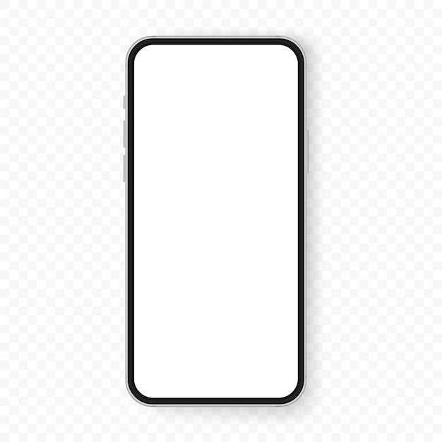 Smartfon Realistyczny szablon urządzenia Makieta telefonu komórkowego Blan