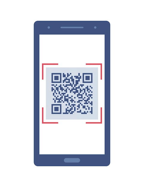 Smartfon z kodem QR na ekranie Skanowanie kodów QR