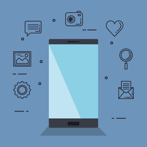 Smartfon z menu aplikacji