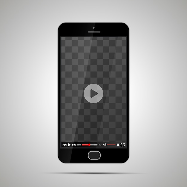 Smartfon Z Przezroczystym Miejscem Na Odtwarzacz Wideo