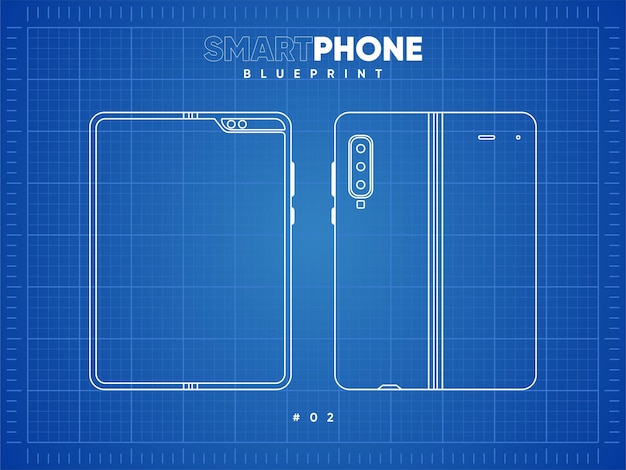 Smartphone Blueprint Samsung Galaxy Fold Niebieski