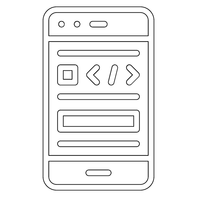 Plik wektorowy smartphone coding vector icon illustration of web hosting iconset